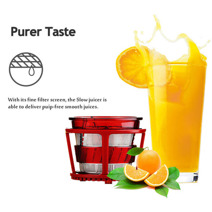 Cold Press Juice Slow Juicer Fruit Vegetable Processor Extractor