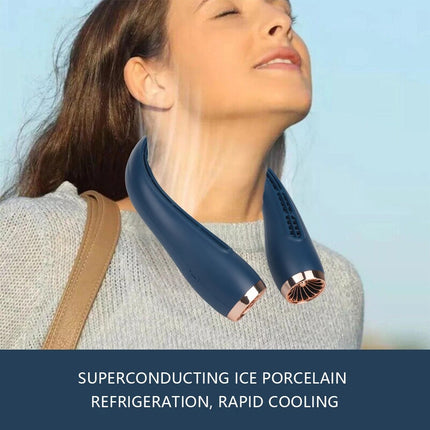 Rechargeable Portable Neck Fan Personal Hanging Bladeless Cooling Fan Hands-Free