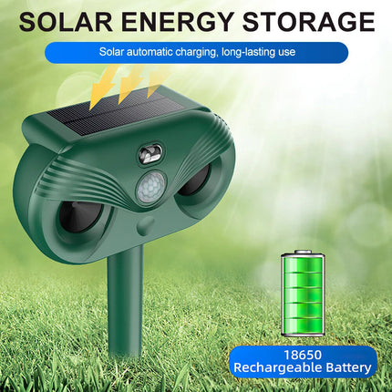Ultrasonic Bird Repeller Solar LED Pest Control Scarer Deterrent Motion Sensor