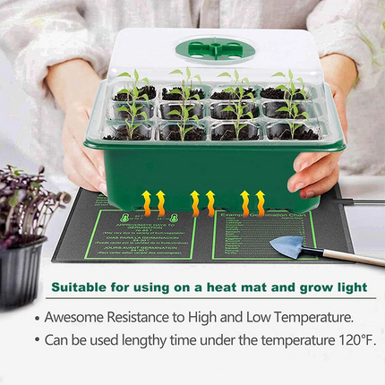 10pcs Seedling Tray Garden Plant Seeds Grow Box Propagation Planting 12 Hole