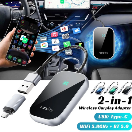 Wireless Carplay Adapter Car Dongle for Apple Android Auto Adapter Connect Box