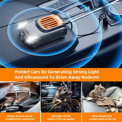 2×New Ultrasonic Car Rodent Repeller - Under Hood Mouse & Rat Deterrent Device