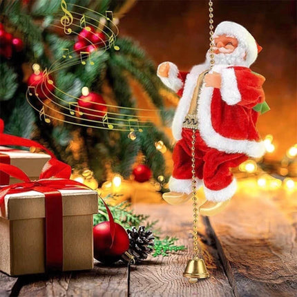4PCS Electric Christmas Santa Claus Musical Climbing Rope Xmas Party Decor