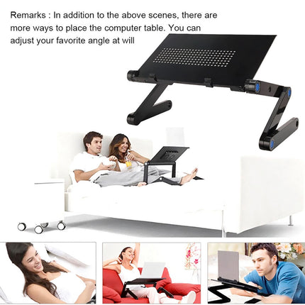 Laptop Stand / Desk-Portable Folding Aluminium Ergonomic Adjustable Height New