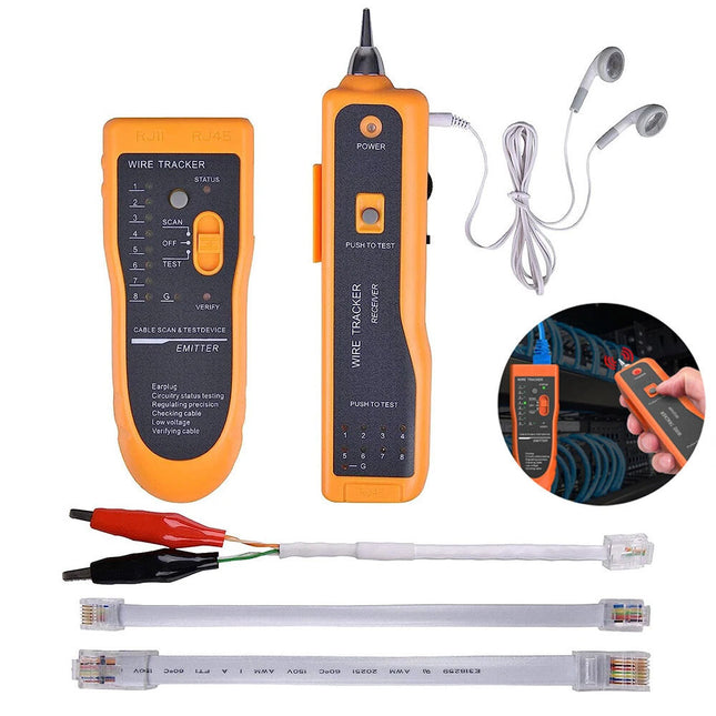 Ethernet Network Toner RJ11 RJ45 Telephone Cable Tester LAN Tracker Wire Finder