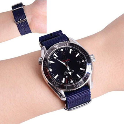 Breathable Watch Straps for NATO Style Wristwatches Band Black&Red