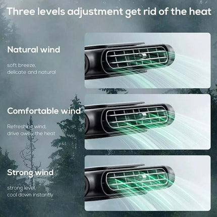 Mini USB Car SUV Seat Back Cooling Fan Portable 3 Speed Headrest Silent Cooler
