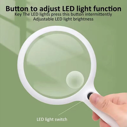 30X  10X Handheld Magnifier Rechargeable 24 LED Light Magnifying Glass