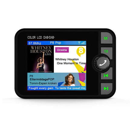 2.4" In-Car DAB/DAB+ Digital Radio Adapter LCD FM Transmitter USB