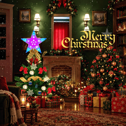 24CM 31 LED Multi-Effect Christmas Tree Top Star