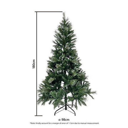 Christmas Tree 1.8M Xmas Trees Green Fluffy Tips Metal Stand Easy Assemble