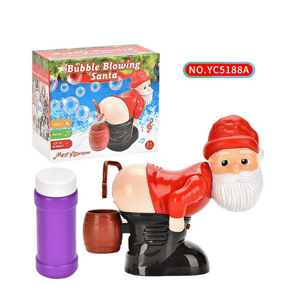 Automatic Santa Claus Bubble Machine With Music Farting Bubble Blower Fun Toy