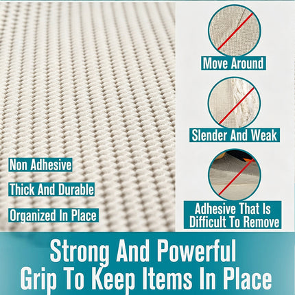 45x400cm Multi Purpose Anti Non Slip Grip Mat Rug Drawer Cupboard Underlay Liner