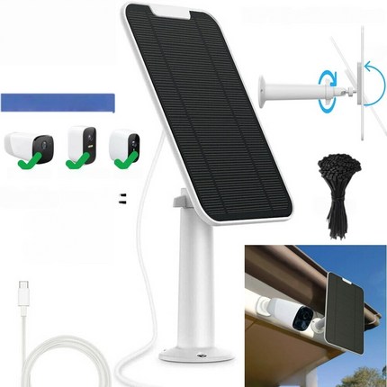 4W Solar Panels for Eufy Eufycam Cam E/2C/E/2 Pro Wall Mount With 3M Power Cable