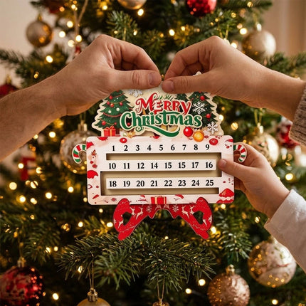 Christmas Advent Calendar Laminated Cardboard Wall Hanging Gift Box 25 Day 1pc