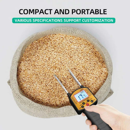 Portable Hay Grain Moisture Meter Corn Rice Bean Moisture Tester Voice Broadcast