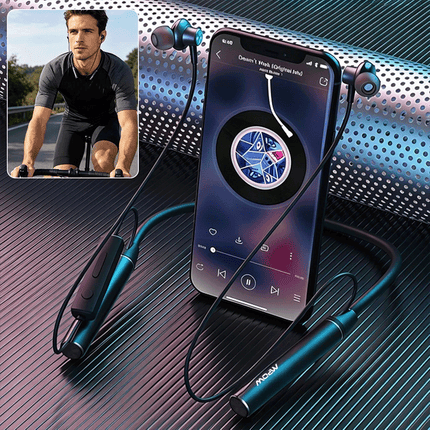 Bluetooth 5.3 Headphones Neckband Wireless Headset Earphones Support TF Card