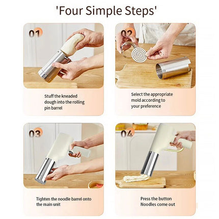Electric Pasta Machine Noodle Maker Automatic Spaghetti Roller Handheld