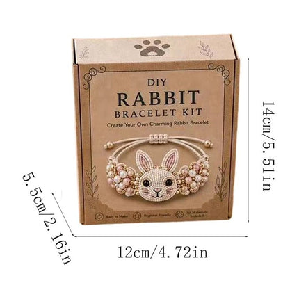 Animal Beaded Jewelry Craft Supplies DIY Bracelet Kit Gift Giving Rabbit