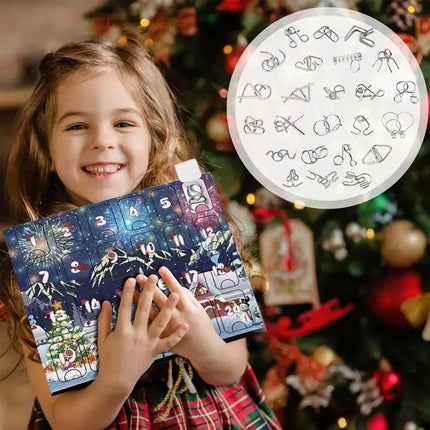 BrainTeaser Puzzle Fidget Toy Christmas Countdown Advent Calendar Xmas Gift