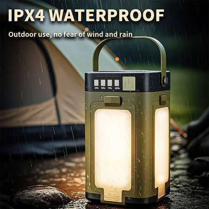 Solar Outdoor Portable Camping Light Solar Charging Foldable 2000mah Tent Light