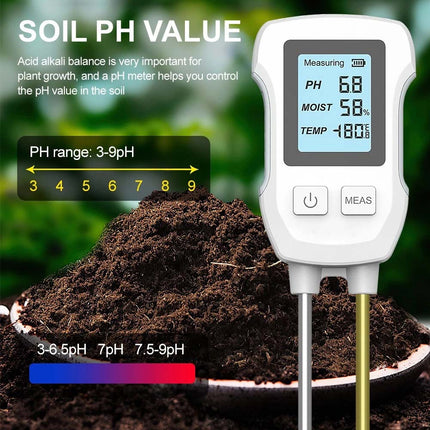 3 in 1 Digital LCD Soil Tester PH/Moisture/Temperature High Accuracy Soil Meter