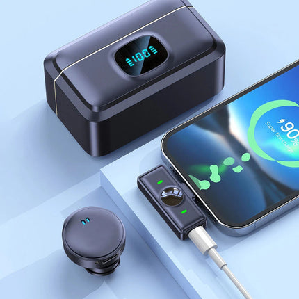 Wireless Bluetooth Lavalier Microphone for iPhone/Android Lapel Mic with Adapter