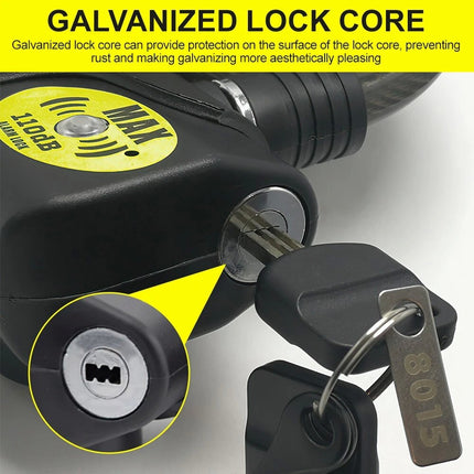 Cycling Bike Bicycle Anti Theft Alarm Lock Chain with Alarm Bike Security Alarm