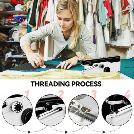 Mini Handheld Portable Cordless Sewing Machine Hand Held Stitch Home Clothes
