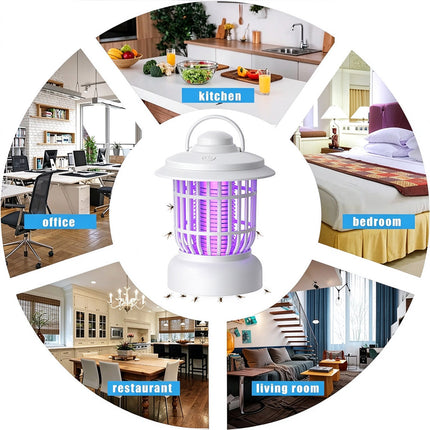 LED Electric Mosquito Lamp USB Fly Trap Insect Catcher Mozzie White