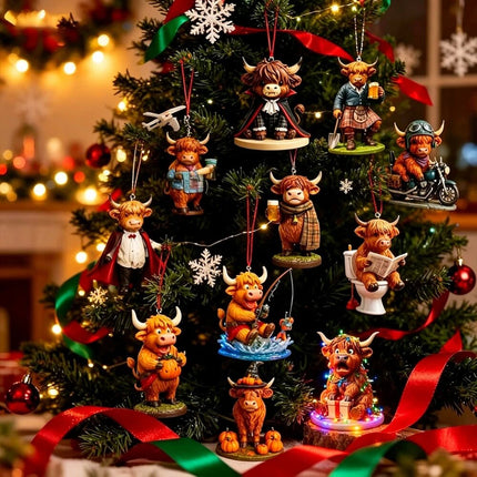 Highland Cow Advent Calendar 2026 24 Days Countdown Calendars 24 3D Cow Doll Style B