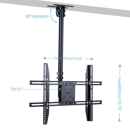 Ceiling Roof TV Mount Wall Bracket Tilt 25" 27" 32" 37" 47" 55" 60" 65" LCD LED