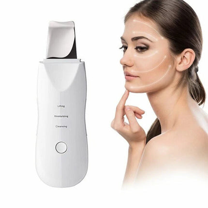 Facial Skin Scrubber Face Spatula Ultrasonic Skin Blackhead Remover Rechargeable