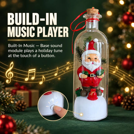 Christmas Tree Message in a Bottle with LED Voice Recording Message Decors    (Santa Claus)