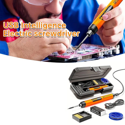 Cordless Soldering Iron Kit Usb Rechargeable Digital Display 5-speed Temperature