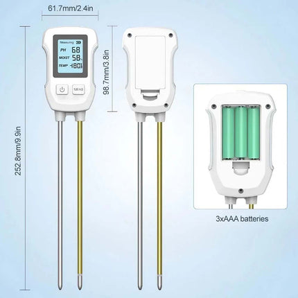 3 in 1 Digital LCD Soil Tester PH/Moisture/Temperature High Accuracy Soil Meter