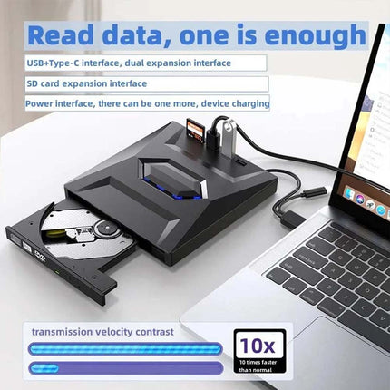 External CD DVD Drive USB 3.0 Writer Burner Reader Player for PC Laptop Windows