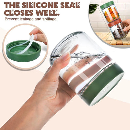 4X 500ml Glass Jars with Lid Small Food Candy Storage Mason Jam Bottle Container
