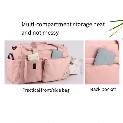 Pink Waterproof Portable Travel Luggage Carry On Shoulder Hand Duffle Bag