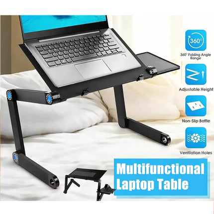 Laptop Stand / Desk-Portable Folding Aluminium Ergonomic Adjustable Height New