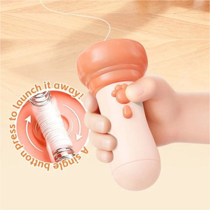 1Pcs Flashlight Shape Pom-Pom Ball Toy Automatic Cat Catching Device Gift