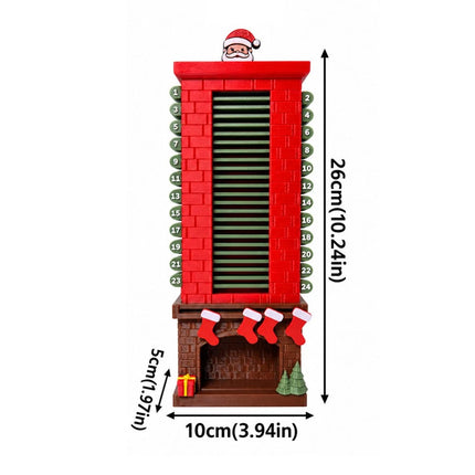 1pc 24 Day Xmas Countdown Santa Chimney Countdown Calendar Christmas AU