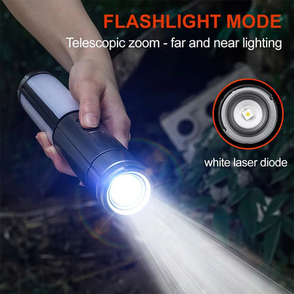 Portable Tent Light Outdoor Camping Lantern Telescopic Night Lamp Rechargeable