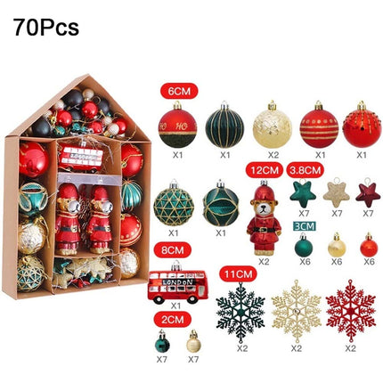 1 Box Christmas Tree Baubles Ball Ornament Xmas Hanging Balls DIY Party Decor