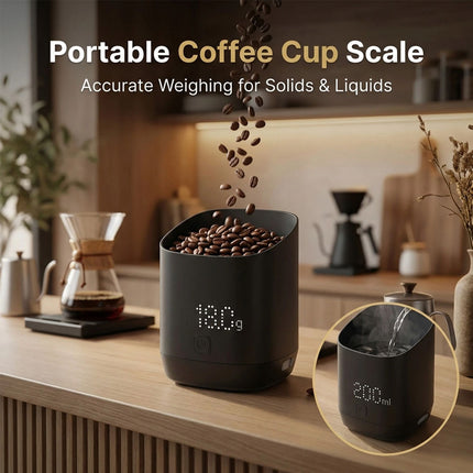 Rechargeable Coffee Dosing Cup Bean Weight Scale Digital LED Display Espresso