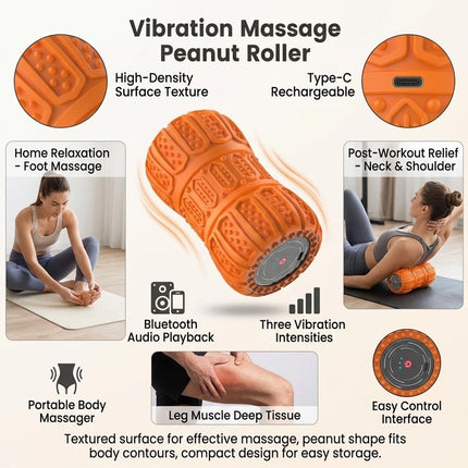 Silicone Vibrating Massage Roller For Muscle Recovery & Pain Relief- VIBIT Style