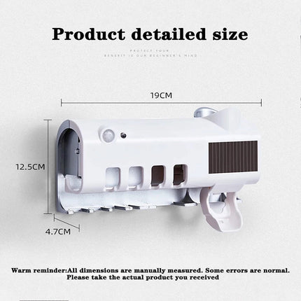 Toothbrush Holder Sensor UV Sanitizer Automatic Toothpaste Dispenser Squeezer
