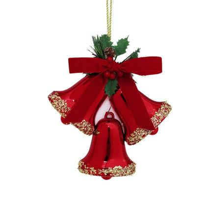Triple-Bell Christmas Bell Hanging Ornament Window Decoration