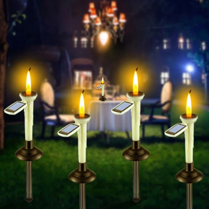 4PCS Solar Candle Light Led Candles Flameless Outdoor Garden Light Garden Home Decor