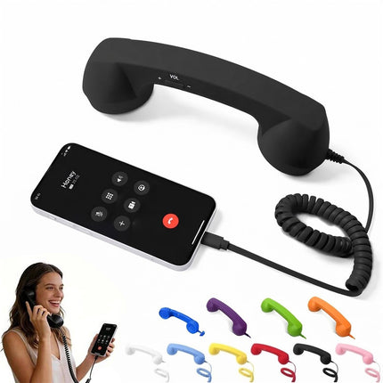 1Pcs Type C Retro Telephone Handset Phone Receiver for Type C Smartphones